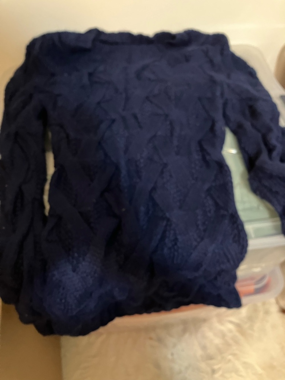 Classic Navy Cable-Knit Women’s Sweater by Rachel Comey - NWOT, size S/M